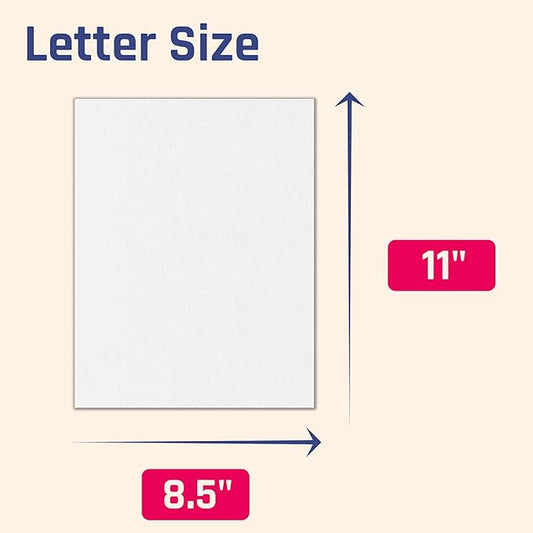 80 Sheets, 130 lb (350 gsm) - Thick Heavy White Cardstock, Heavyweight Cardboard Paper - 8.5 x 11 inches