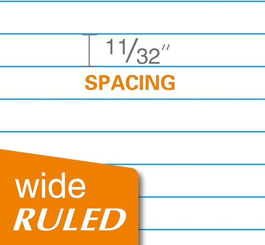 KAISA Spiral Notebooks 1 Subject Note Books,70 Sheets 10.5x8in Wide Ruled, Paper Note Books Home School Supplies for Students Office, 1Carton of 24Books