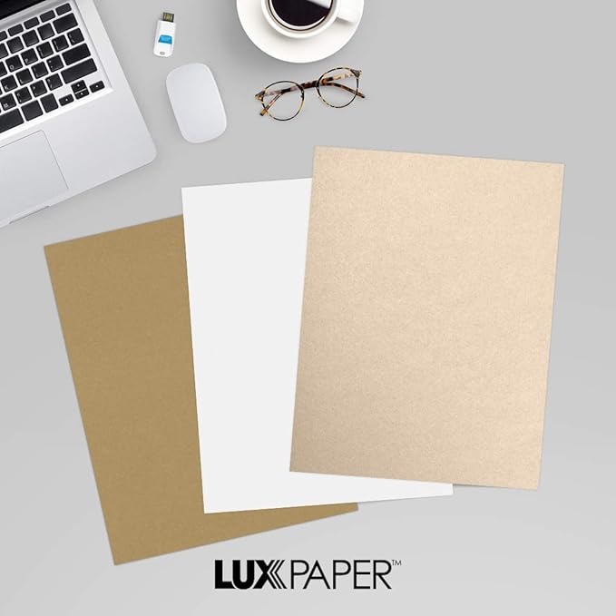 LUXPaper 8.5" x 11" Cardstock | Letter Size | Taupe Metallic | 105lb. Cover (192lb. Text) | 50 Qty