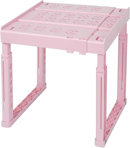 Locker Organizer Shelf， Adjustable Width and Height, Ideal Locker for School, Office, and Gym Lockers… (Pink)