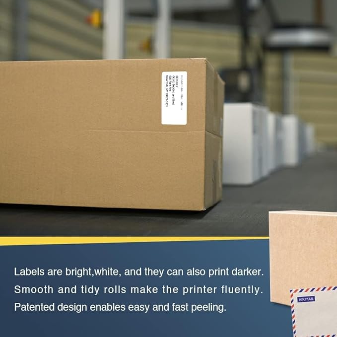 BETCKEY - Compatible Barcode Labels Replacement for Brother DK-1209 (2.4 in x 1.1 in), Use with Brother QL Label Printers [10 Rolls/8000 Labels]