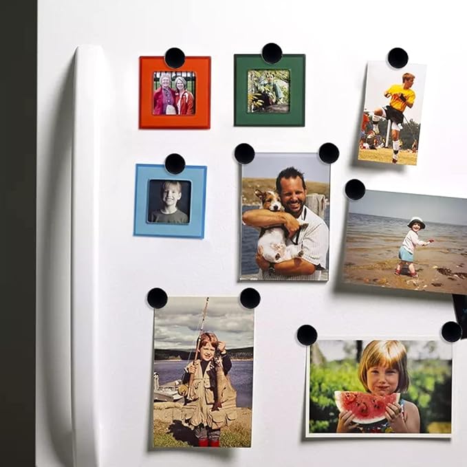 DARUITE Fridge Magnets Refrigerator Magnets, 50pcs Strong Magnets for Whiteboard Magnets, Small Magnets Heavy Duty Magnets Mini Cute Magnets for Fridge, Locker, White Board, Kitchen,Office (Black)