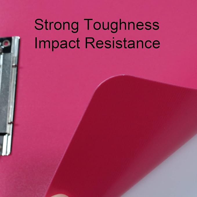 Acocony Punchless Binder with Clamp Letter Size Punchless Clamp Binder 8.5 x 11 Report Covers Plastic Rose Red Pack of 6