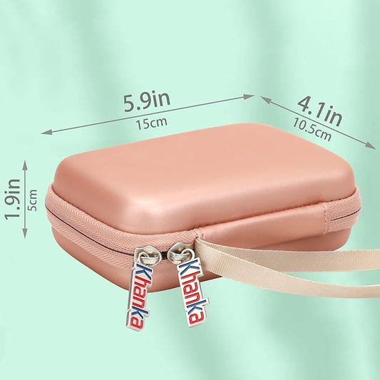 khanka Hard Travel Case Compatible with Liene 2x3” Photo Printer- Mini Instant Portable Photo Printer,Case Only (Pink)