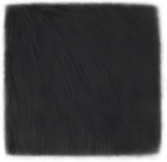 School Locker Rugs Square Black Furry and Cute Locker Decoractions with Anti-Slip Backing for Girls in Middle School Back to School Stuff Gift