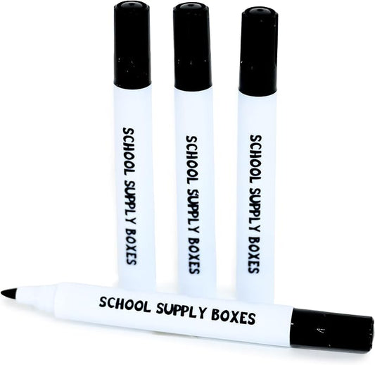 School Supply Boxes | Black Dry Erase Markers | 300 Pack | Bold Chisel Tip, Low-Odor Dry Erase Markers for Whiteboards