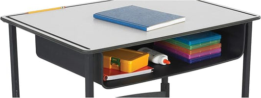 Safco Products 1212BL Book Box for AlphaBetter Desk, Black Classroom and Home School Desk, Add Storage and Organization to Alphabetter Student Desks