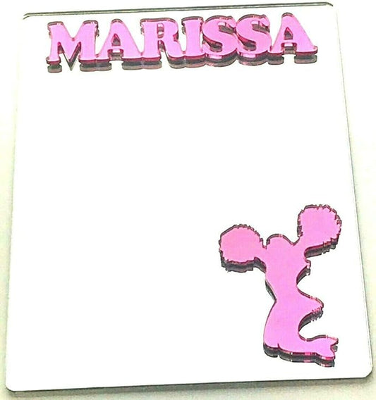 Cheerleader Cheer Locker Mirror Personalized Back to School Magnetic Custom Locker Decor Cheerful Personalized Inside of Locker Organizer Accessory, Refrigerator Magnet, Quality and Fun in One!