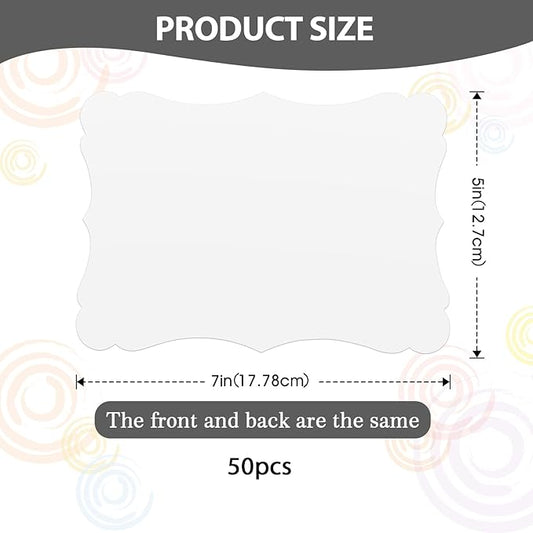 50-Pack 5x7 Inch Premium Blank Cardstock - 250GSM Heavyweight Printable Paper for Invitations, Greeting Cards and Craft Projects