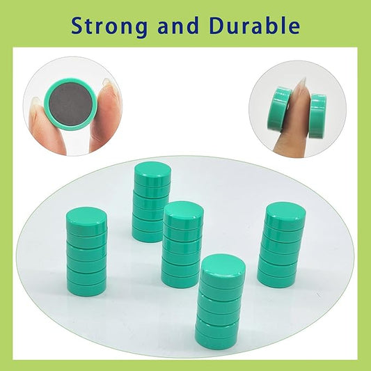 Fridge Magnets, 30 Pcs Strong Refrigerator Magnets, Heavy Duty Round Small Magnets for Whiteboard Fridge Locker Craft,Decorative Cute Mini Magnet for School Classroom Office Kitchen Home, Green