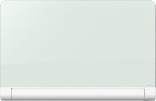 Quartet Glass Whiteboard, Magnetic Dry Erase White Board, 85" x 48" with Concealed Tray, Wide Format, Frameless, Horizon (G8548HT)