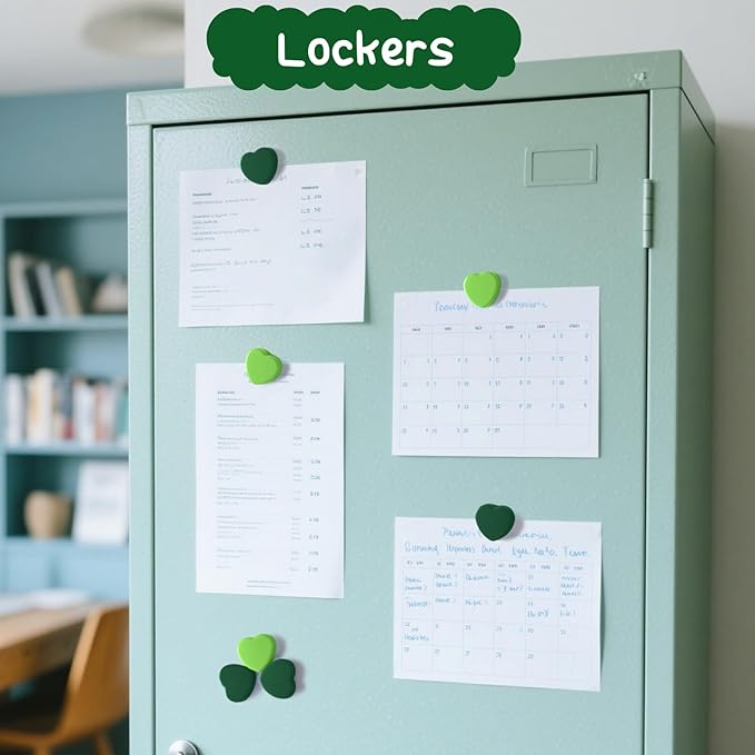 20PCS Fridge Magnets - Heavy Duty Refrigerator Magnets, Cute Small Strong Magnets for Whiteboard, Lockers & Kitchen - Mini Decorative Heart Magnet for Home, School Office Crafts Locker (Green)