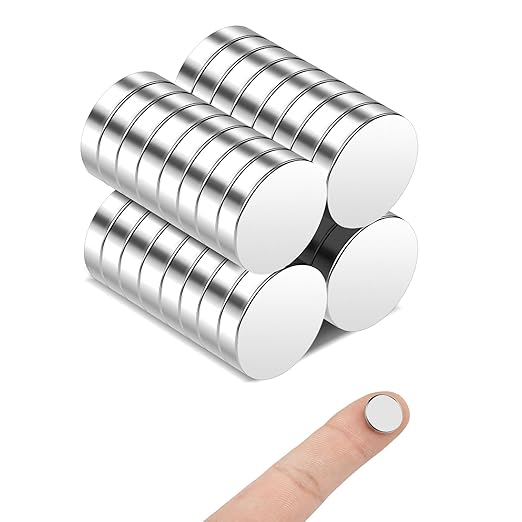 Small Magnets, 30 Pack Refrigerator Magnets 12x3mm Rare Earth Magnets Neodymium Magnets for Crafts, Whiteboard, Kitchen Cabinet
