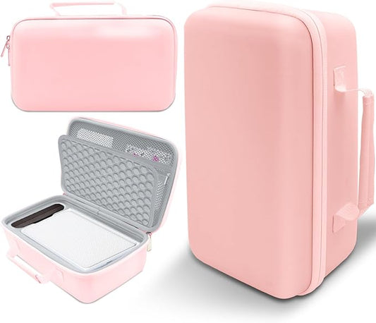 EVA Hard Storage Carrying Case Compatible with Liene M100 M200 4x6'' Photo Printer Extra Space for Charger, Photo Paper, Memory Card and Battery Pink (Case Only)