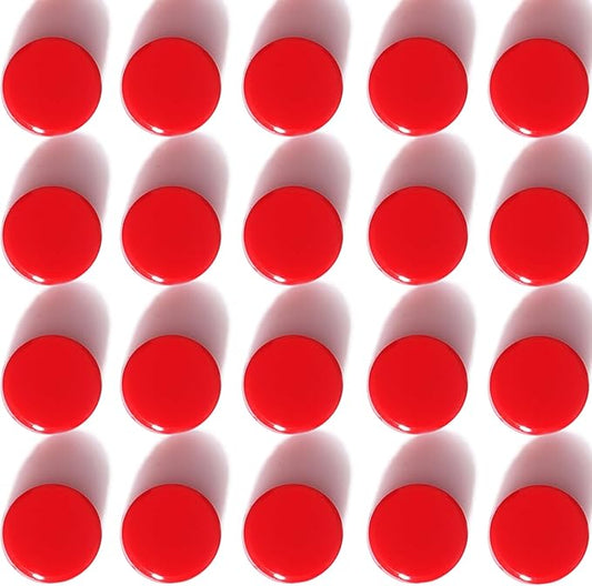 ZDZBLX Fridge Magnets, Strong Refrigerator Magnets 20 Pack, Heavy Duty Small Magnets for Whiteboard Classroom Locker, Round Cute Mini Magnet with Strong Magnetic for DIY Office Home Kitchen, Red