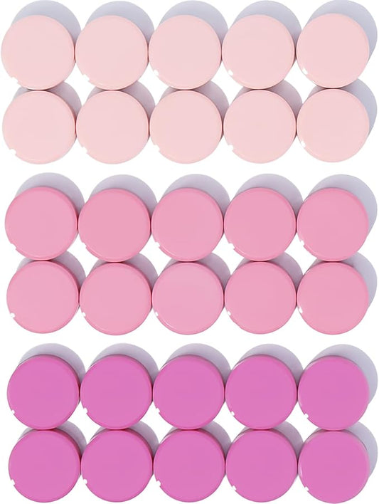 Fridge Magnets Refrigerator Magnets, 30 PCS Magnet Strong Magnets Small Magnets for Whiteboard, Heavy Duty Magnets Cute Mini Magnets for Fridge, Round Magnets for Locker Classroom Office (Pink)
