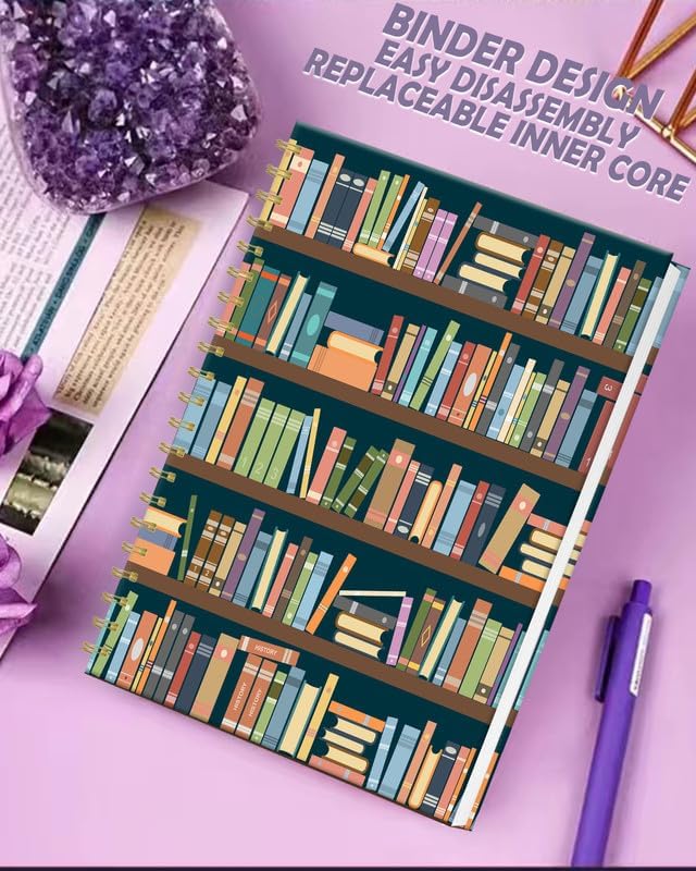 iampanda Spiral Journal Notebook,Strong Twin-Wire Binding with Premium Paper for Women,60 Sheets B5 College Ruled Notebook/Journal,Perfect for School Office Work,Book Library