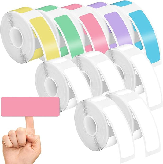 D30 Labels, DKALIO 1600 PCS Label Tapes, Thermal Label Printer Paper Replacement, Waterproof Oil Proof Lable Tape Refills for Shop Office Home, Colorful 160 Pcs/roll (12 x 40 mm)