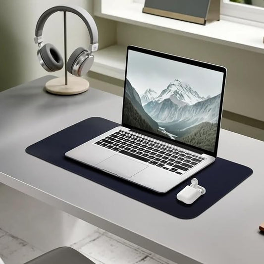 Leather Desk Pad – Premium Leather Desk Mat for Office and Home, Elegant Desk Mat and Writing Pad Maruse - Navy Blue
