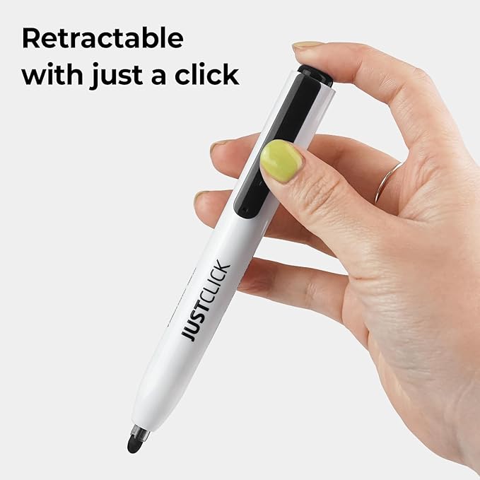 carrotez Retractable Dry Erase Markers, Click Dry Erase Whiteboard Markers, Bullet Tip, Thin Barrel, 12 Count, Black