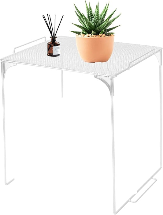 Locker Organizer Shelf Stackable Extra Locker Shelf for School Locker Organizer Storage Cabinet Accessories Suitable for School, Office, and Home use (1, White)