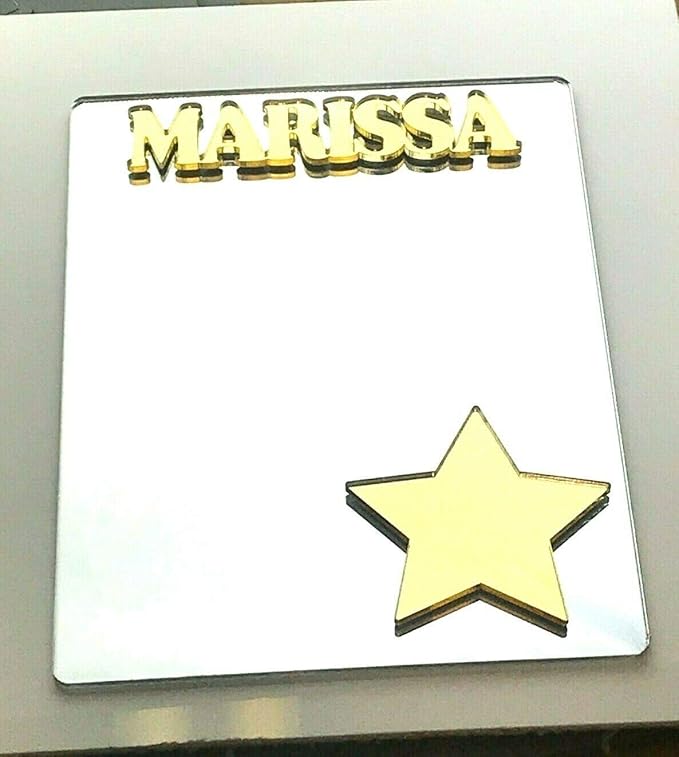 Star Shinning Bright Star Locker Mirror Personalized Back to School Magnetic Custom Locker Decor Cheerful Personalized Inside of Locker Organizer Accessory, Refrigerator Magnet Quality and Fun In One!