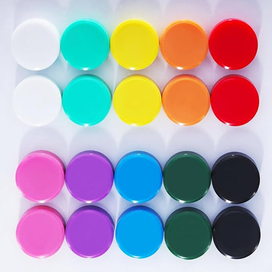 ZDZBLX Fridge Magnets, 20 PCS Strong Refrigerator Magnets in 10 Colors, Heavy Duty Small Round Magnets for Whiteboard, Locker, Classroom, Office, Cute Mini Decorative Magnets for Fridge, Home, Kitchen