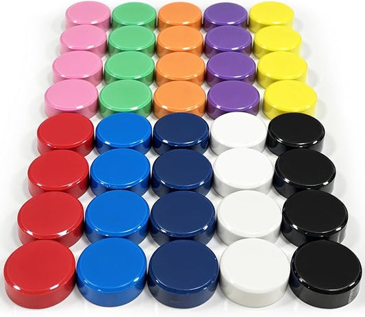 DARUITE Fridge Magnets - 40pcs Strong, Mini Cute Magnets for Fridge, Locker, Whiteboard, Kitchen, Office (Colorful)