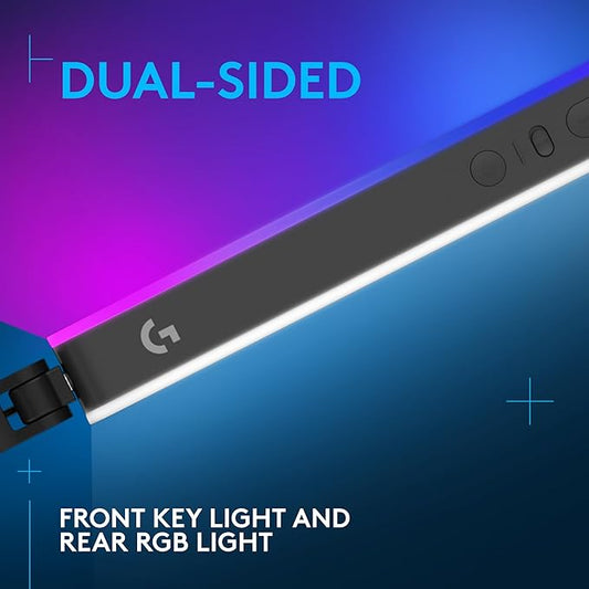 Logitech G Litra Beam LX Premium Dual-Sided RGB LED Streaming Key Light, TrueSoft, Studio Lights, Bluetooth, USB, PC/Mac - Graphite