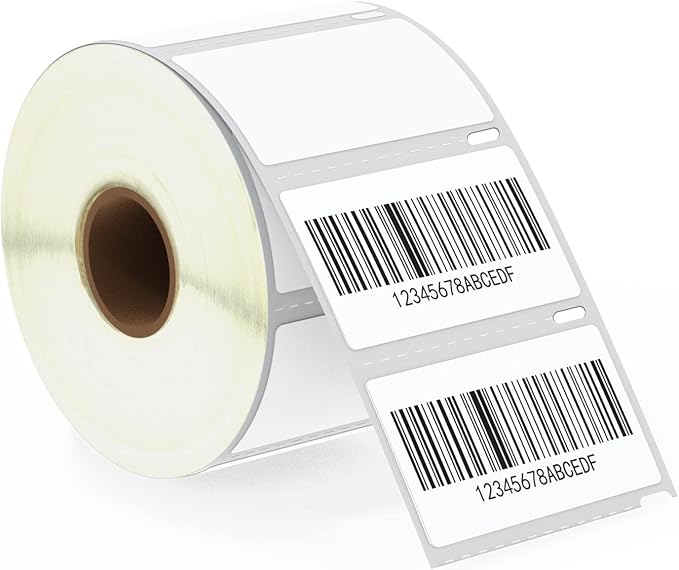 BETCKEY - Compatible DYMO 30334 (2-1/4" x 1-1/4") Multipurpose Barcode/FNSKU Labels, Perforated, Compatible with DYMO Labelwriter 450, 4XL, Rollo & Zebra Desktop Printers [1 Roll/1000 Labels]
