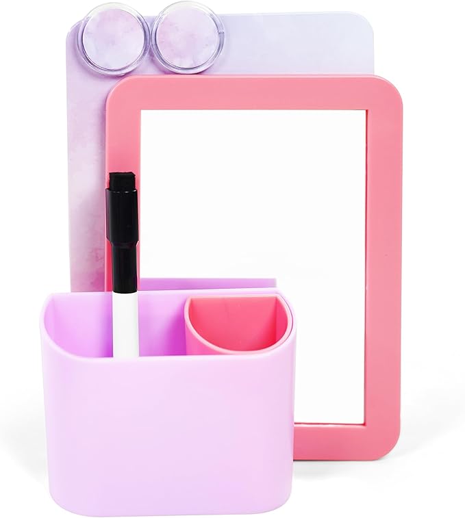 Pink and Purple Locker Accessories - 7 Piece Locker Decor, Girls Locker Accessories, Locker Accessories for Girls in Middle School, Cute Aesthetic Magnetic Locker Accessories