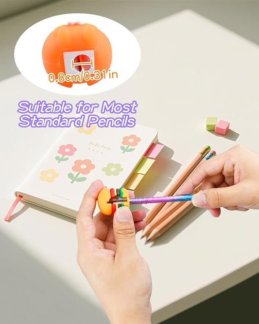 30 PCS Cute Pencil Sharpeners for Kids, Fun Pencil Sharpeners Bulk, Kids Pencil Sharpener Manual, Colored Pencils Sharpeners for Party Favors (30)