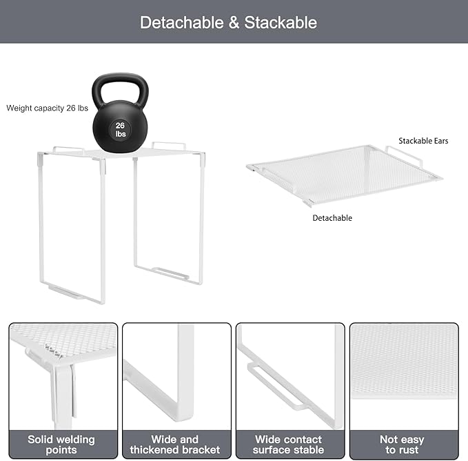 Locker Organizer Accessories Decorating Kit, Metal Mesh Locker Shelf, Magnetic Pen Holder,Mirror,Whiteboard, Markers, Magnets,Suitable for School,Work,Office,Gym (1pack-White)