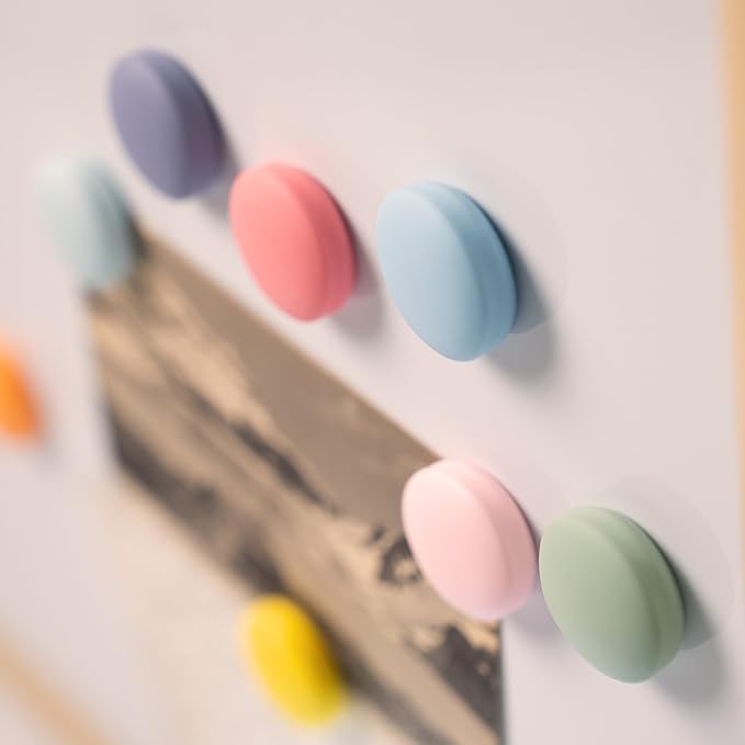 16/9-Piece Cute Colorful Fridge Magnets – Glossy & Matte Finish Refrigerator Magnets for Whiteboard, Locker, Kitchen, Office – Strong Decorative Magnetic Stickers (16 Colors, Multi-Pack)