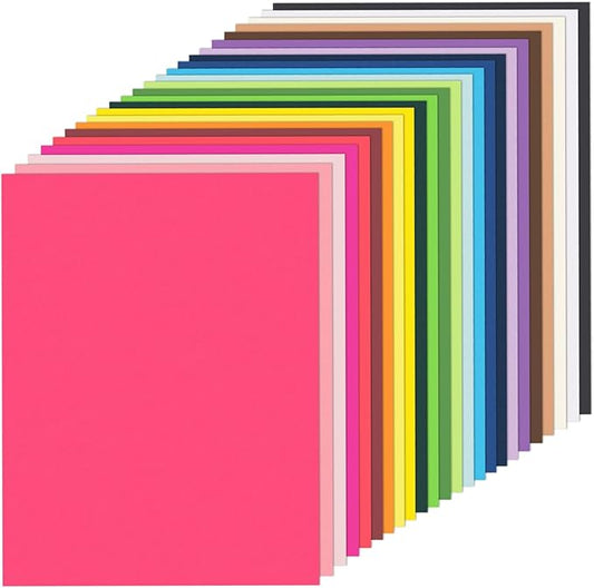 MixTeach 240 Sheets Colored Cardstock Paper 8.5 x 11" Assorted Colors Medium Thick Card Stock 180gsm/65lb Printable Holiday Cardstock for Scrapbooking, Card Making, Invitations, DIY Art Craft Supplies