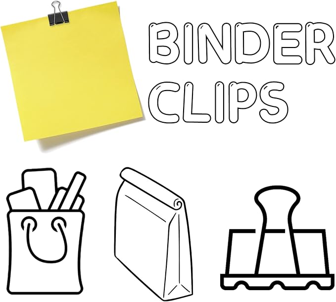 120 Pack Black Binder Clips 0.75 Inch, Small Paper Clamps, Black Paper Binder Clips, Office Clips, Mini Binder Clips, Small Clips for Office Supplies Home School and Business