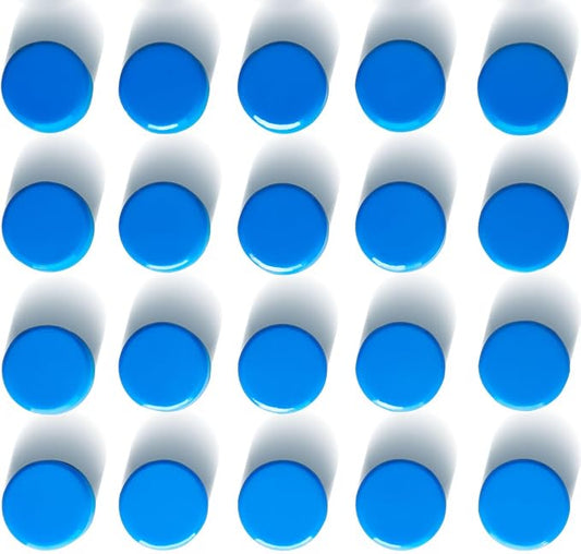 Fridge Magnets, 20 PCS Strong Refrigerator Magnets, Small Round Magnet Heavy Duty, Mini Cute Blue Magnets for Whiteboard, Office, Locker, Classroom, Kitchen, Magnetic Board, School, Home Decor