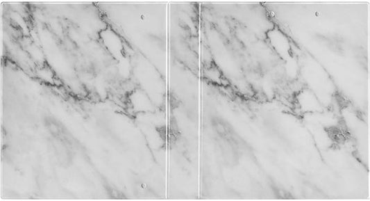 Marble White Grey Decorative 3 Ring Binder 1.5 Inch Large View Binders with Pockets File Organizer for Office College School, 2 Pack