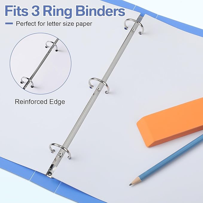 Thenshop 200 Pieces 3 Ring Binder Dividers with Tabs Bulk 40 Sets 5 Tab Dividers for 3 Ring Binders Letter Size(White)