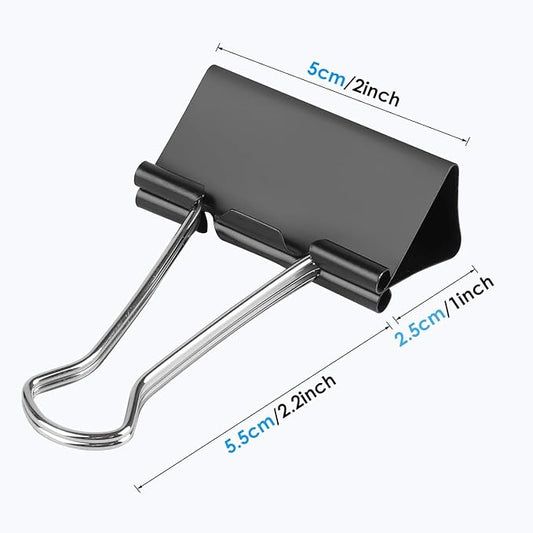 Ufmarine Extra Large Binder Clips 2 inch, (144 Pcs) Big Paper Clips for Office