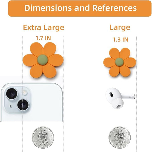 Large 3D Flower Cute Fridge Magnets for Locker, Colorful Strong Decorative Funny Refrigerator Magnets for Whiteboard, Kitchen, and Office (Large & 12 Colors)