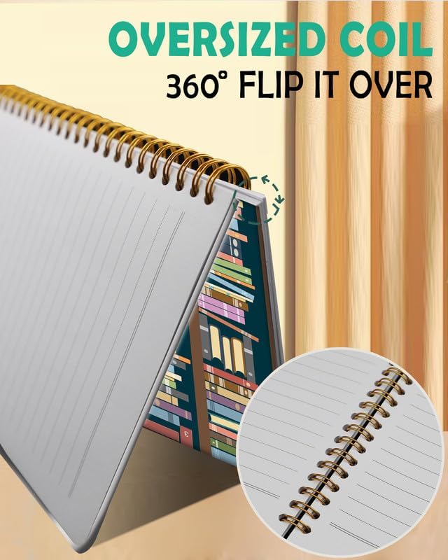 iampanda Spiral Journal Notebook,Strong Twin-Wire Binding with Premium Paper for Women,60 Sheets B5 College Ruled Notebook/Journal,Perfect for School Office Work,Book Library
