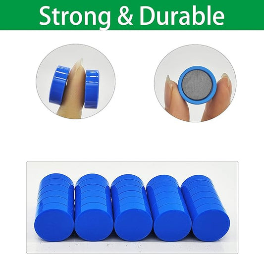 ZDZBLX 30 Pack Strong Fridge Magnets, Heavy Duty Round Refrigerator Magnets, Small Whiteboard Magnets for Fridge, Locker, Crafts, Kitchen, Office, Classroom, Mini Cute Magnet for Home & School (Blue)
