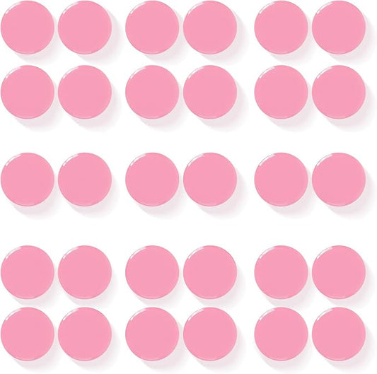 Fridge Magnets, 30 Pack Strong Small Heavy Duty Magnets, Decorative Mini Cute Round Refrigerator Magnets for Whiteboard, Crafts, Fridge, Locker, Classroom, Office,Kitchen (Pink)