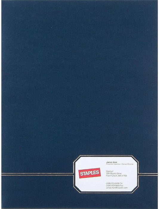 Oxford Monogram Executive Twin Pocket Folders, Letter Size, Blue with Gold Foil Trim, 4 Pack (04162)