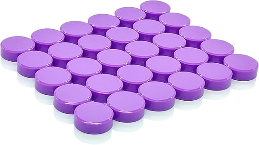 Fridge Magnets, 30 Pcs Strong Refrigerator Magnets,Heavy Duty Round Small Magnets for Whiteboard Fridge Locker Craft,Decorative Cute Mini Magnet for School Classroom Office Kitchen Home, Purple