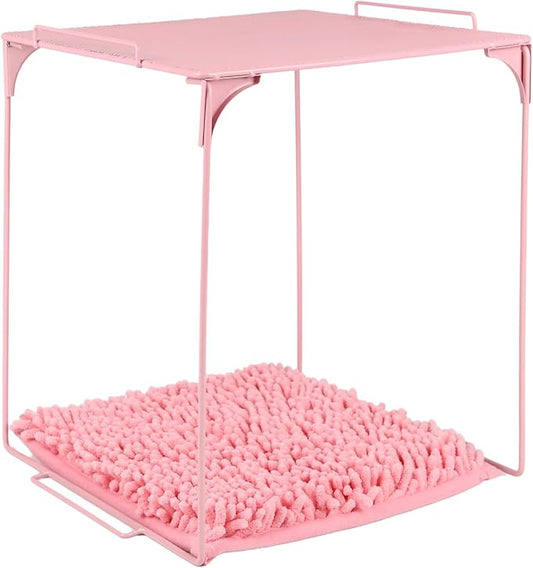 Locker Organizer Shelf and Locker Carpet Decorating Kit Suitable for School, Office Back to School Essentials (1, Light Pink)
