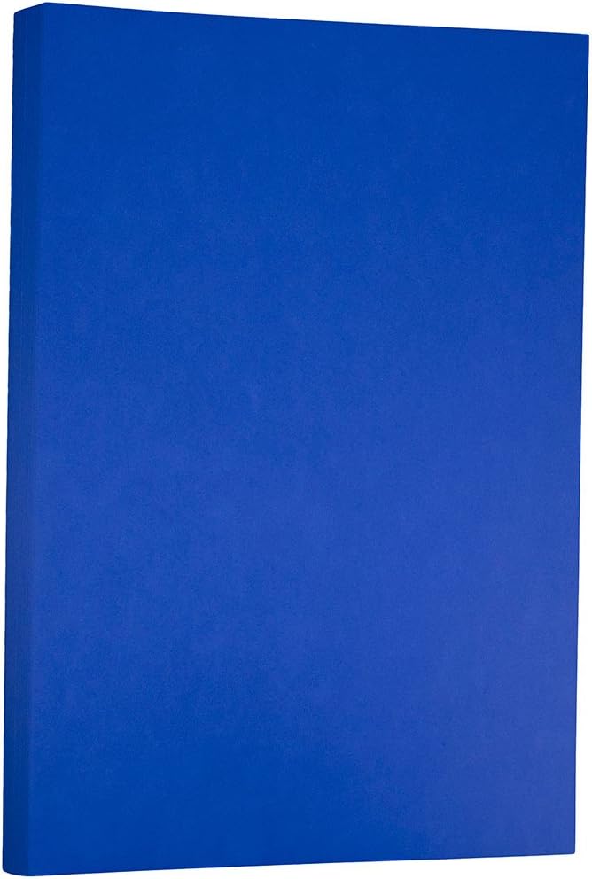 JAM PAPER Ledger 65lb Cardstock - 11 x 17 - Tabloid Coverstock - 176 gsm - Presidential Blue Recycled - 50 Sheets/Pack
