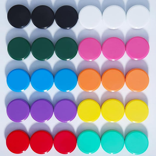 ZDZBLX Fridge Magnets, 30 PCS Strong Refrigerator Magnets in 10 Colors, Heavy Duty Small Round Magnets for Whiteboard, Locker, Classroom, Office, Cute Mini Decorative Magnets for Fridge, Home, Kitchen