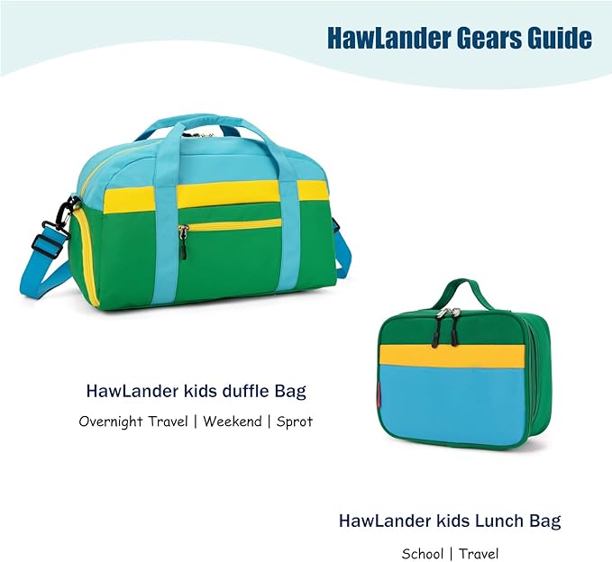 HawLander Little Kids Backpack for Boys Toddler School Bag Fits 3 to 6 years old, 12 inch, Green